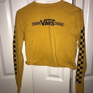 Vans yellow crop top